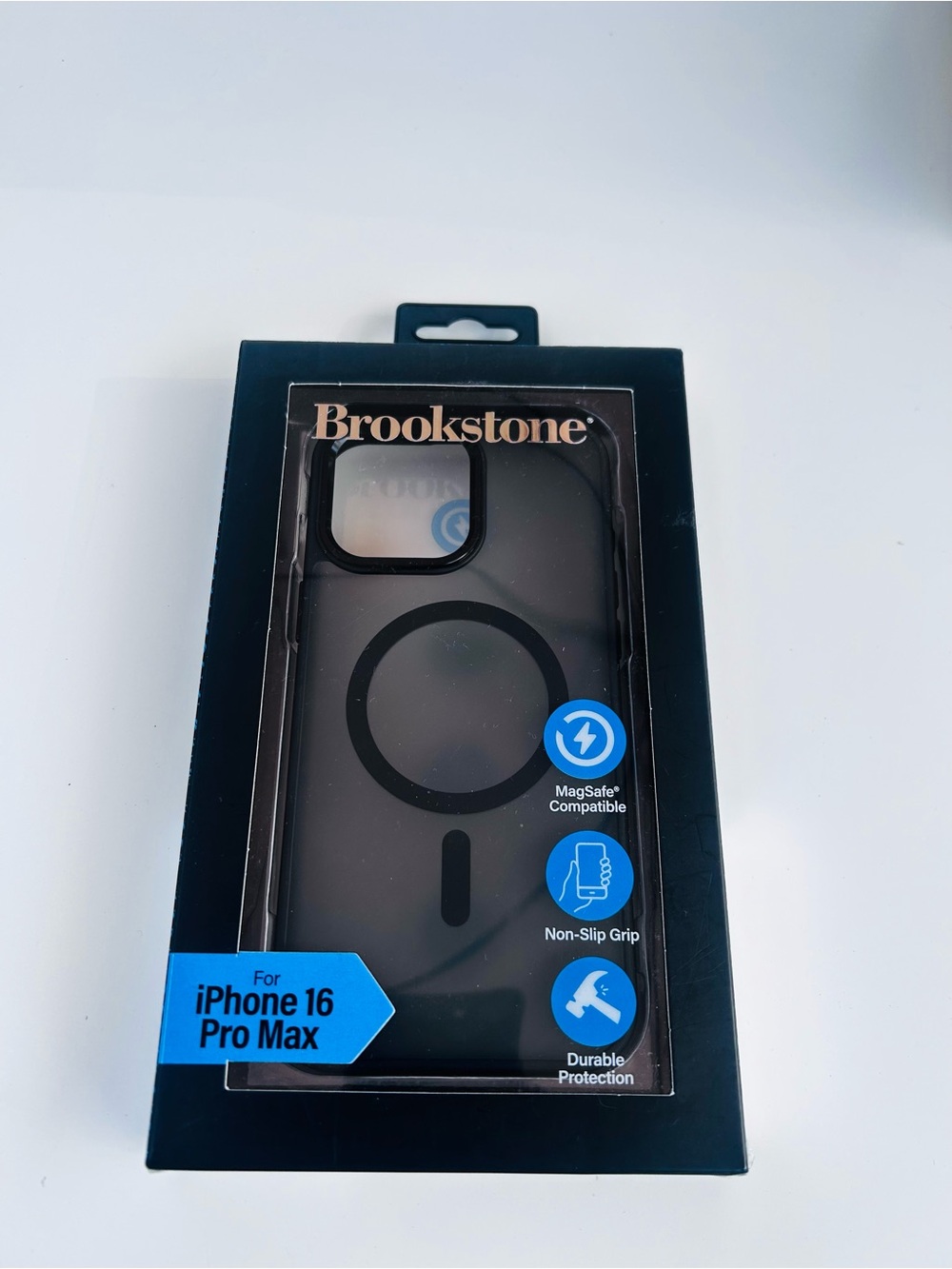 Brookstone iPhone 16 Pro Max MagSafe Case - Smoked Black NWT